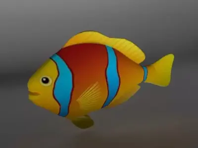 Coral Reef Fish Low-poly 3D model