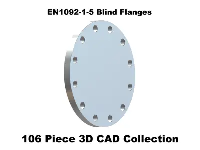 EN1092-1-5 Blind Flanges 3D model