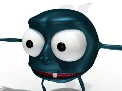 Cartoon fly 3D model