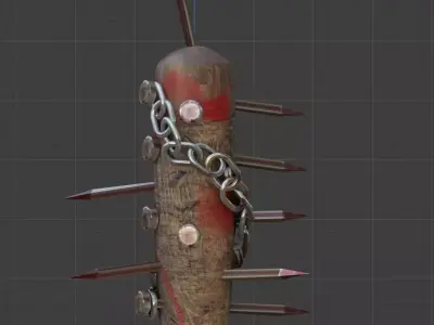 Baseball bat Low-poly 3D model