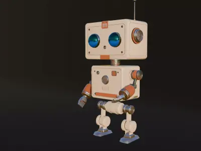  Retro Robot   3D model