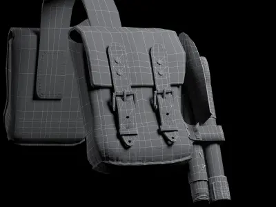 Bags two Low-poly 3D model