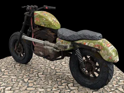 War Bike Punch 3D model