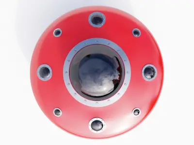 Low Poly UFO spaceship Low-poly 3D model