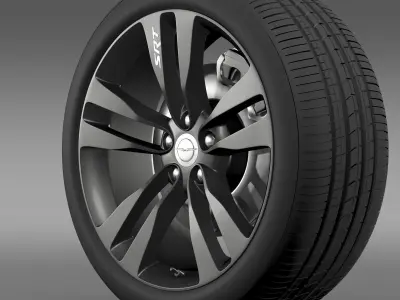 Chrysler 300 SRT8 Satin Vapor wheel 3D model