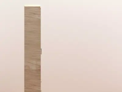 Modern Wooden Wardrobe Cabinet Free 3D model