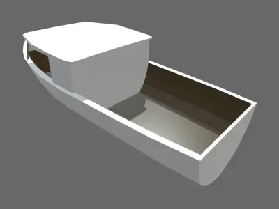 Low Poly Boat 06 Low-poly 3D model
