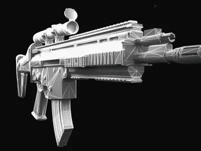 MSBS weapon model Low-poly 3D model