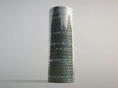 Building Frankfurt Westhafen Tower Low-poly 3D model