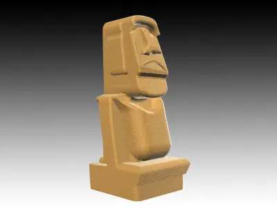 Aquarium Ornaments moai Free 3D print model