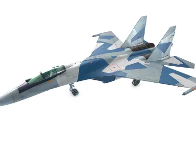 Sukhoi Su-35 Low-poly Low-poly 3D model