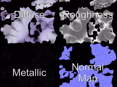 Lilac Dinosaur Toy model pack Low-poly 3D model