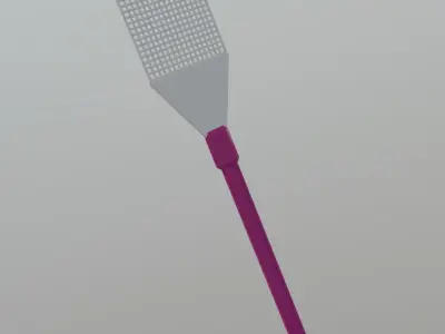 Swatter plastic spatula Low-poly 3D model