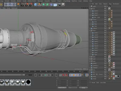 jet engine drone 3D model