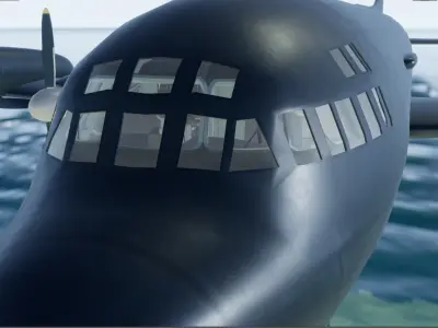 Ilyushin Il-38 Maritime Patrol ASW Aircraft Low-poly 3D model