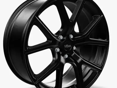 Voxx Lumi Wheel Feather Forged Matte Black Mustang 3D model