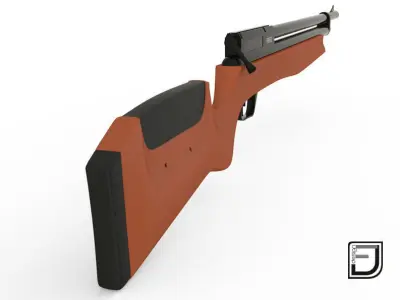 Rifle W-01 3D model