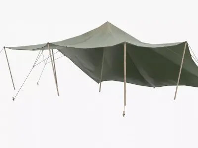 Stretch Tents 2 Low-poly 3D model