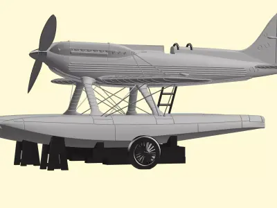 Supermarine S6B 1-144 scale 3D print model