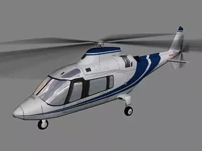 Agusta Helicopter V3 Low-poly 3D model