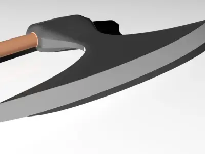 Medieval war axe Free low-poly 3D model
