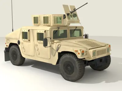 HMMWV M1114 Humvee - Multiple Operators 3D model