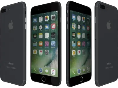 Apple iPhone 7 Plus Jet Black 3D model