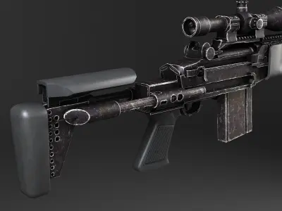 M14 EBR sniper rifle 3D model