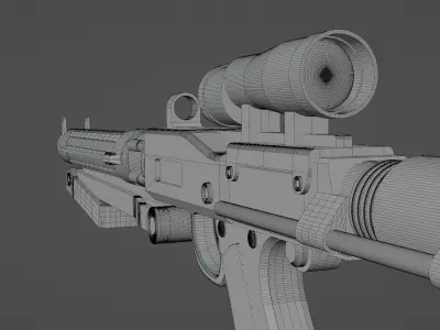 Imperial Armored Commando Blaster Rifle 3D model