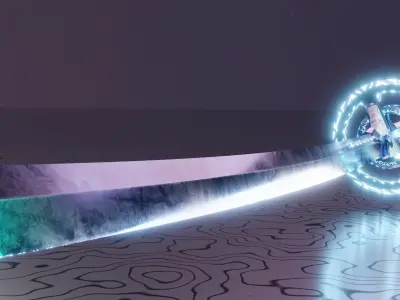 Stylazed Sword PBR Low-Poly Game-Ready Low-poly 3D model Low-poly 3D model