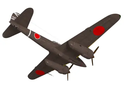 Kawasaki Ki-45 Kai Toryu 3D model