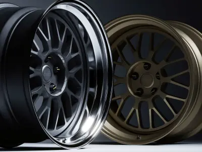 RAYS VOLK RACING 21A Low-poly 3D model