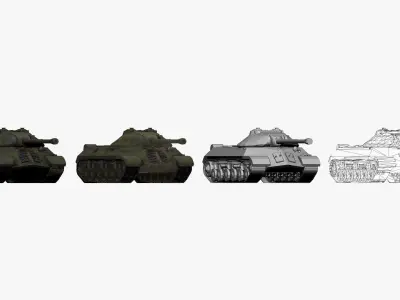 001147 soviet tank is3 3D model