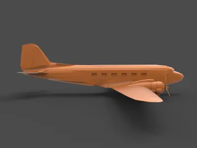 Douglas DC-3 3D print model