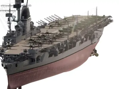 GERMAN NAVY WW2 AIRCRAFT CARRIER 3D model
