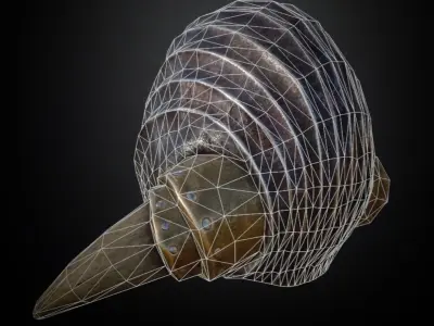 HELMET1 Game Ready elder scrolls iii helmet Low-poly 3D model