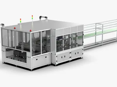 Automatic Circuit Board Robot Handling and Testing Machine 3D model