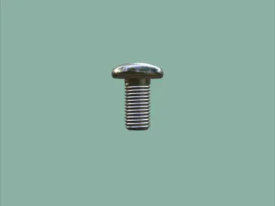 Steel Stained M6 Bolt Allen Pan Head 3D Model 3D model