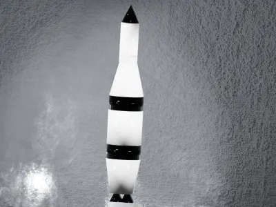 Rocket cartoone 3D model