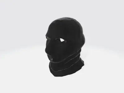 A black ski mask 3D model