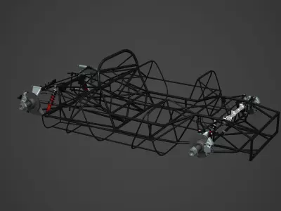 Chassis Frame - Ferrari 312p Spyder 3D model