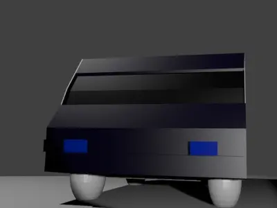 Low Poly Van Spy Free low-poly 3D model