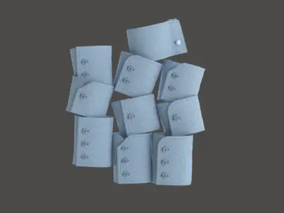 Part 5 - 3D Shirt Puzzle Configurator - CUFFS 3D model
