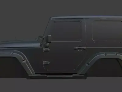 Black jeep body 3D model