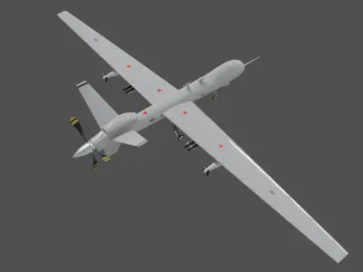 mq-9 reaper Drone Low-poly 3D model