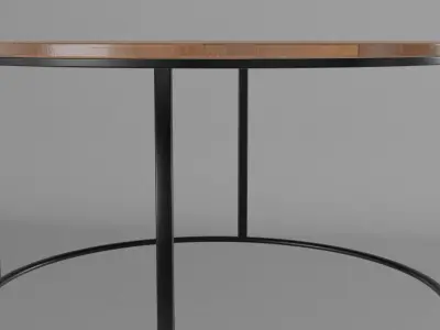 Low poly steel table Free low-poly 3D model