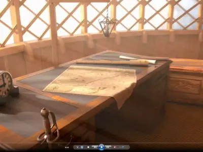 Old Ship Cabin 3D model