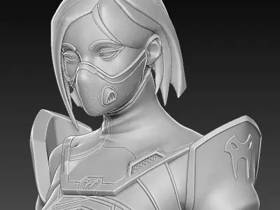 Viper from Valorant Bust 3D Print Ready 3D print model