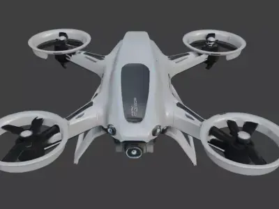 Futuristic Sci-Fi Drone Low-poly 3D model