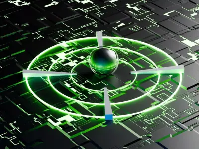 Sci-Fi Cybernetic Core - Futuristic Energy Reactor 3D model